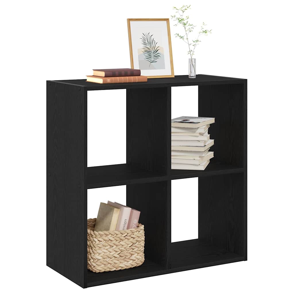 Bookcase Black oak 68.5 x 32 x 68.5 cm Engineered wood